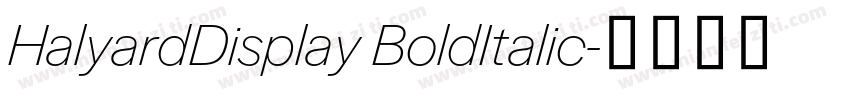 HalyardDisplay BoldItalic字体转换